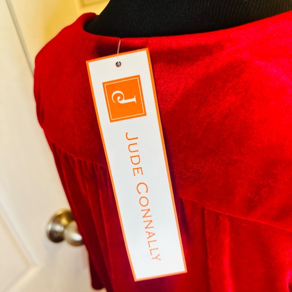 NWT Jude Connally Kerry Dress in Red Velvet- SMALL - Picture 8 of 12